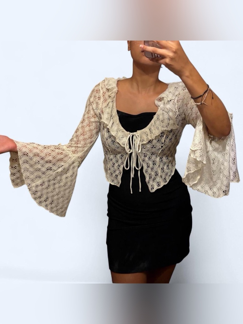 Boho Ruffle Knit Bolero Cardigan by Urban Outfitters!